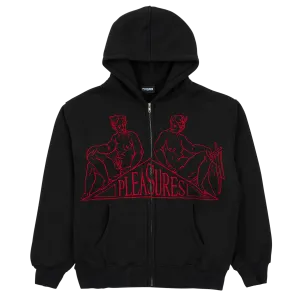 Pleasures Squeeze Zip-Up Hoodie 'Black'