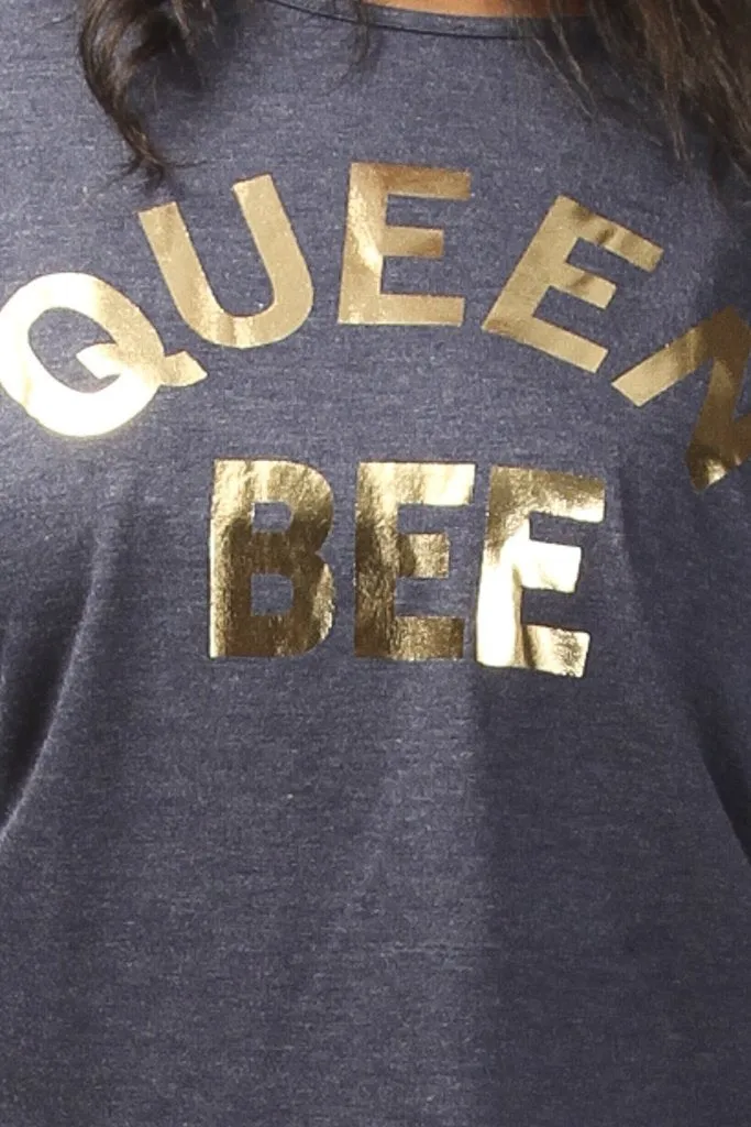 Plus Size Queen Bee Unique Print Crop Top