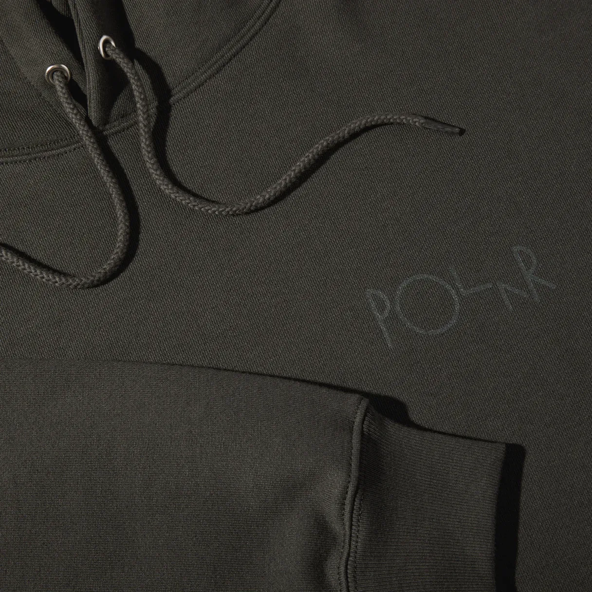 Polar Skate Co Dave Stroke Logo Hoodie - Dirty Black