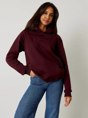 Premium Heavyweight Hoodie - GARDE Broderie - Bourgogne