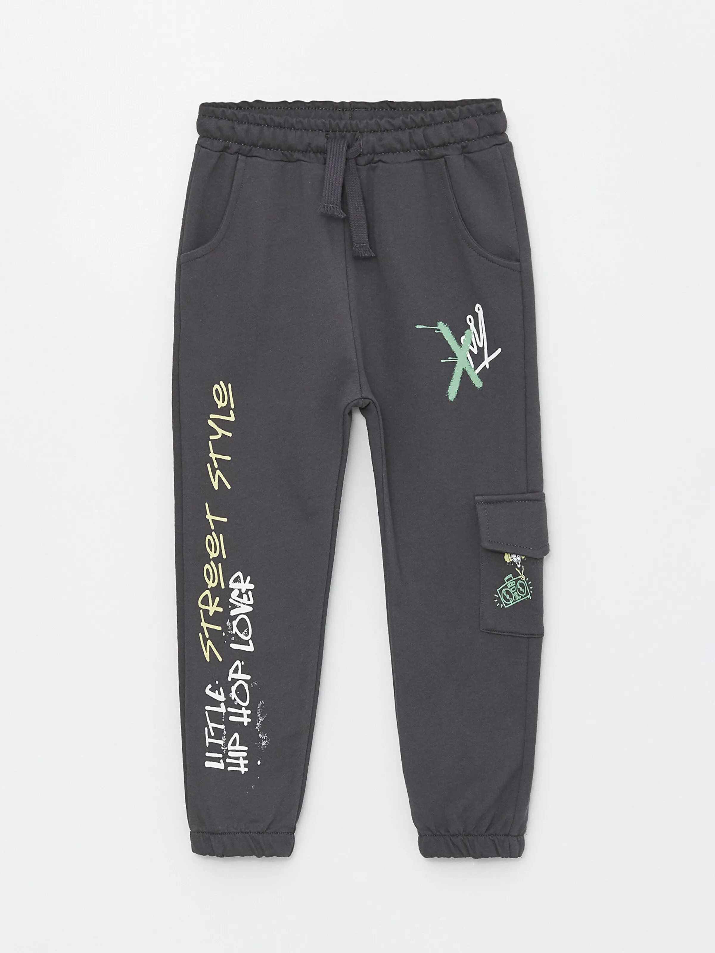 Printed Baby Boy Jogger Sweatpants With Elastic Waist