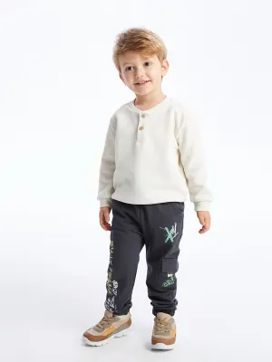 Printed Baby Boy Jogger Sweatpants With Elastic Waist