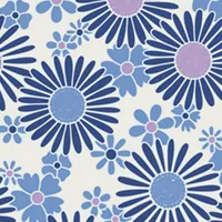 Printed Leggings -- Blue Daisy