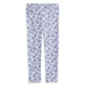 Printed Leggings -- Blue Daisy