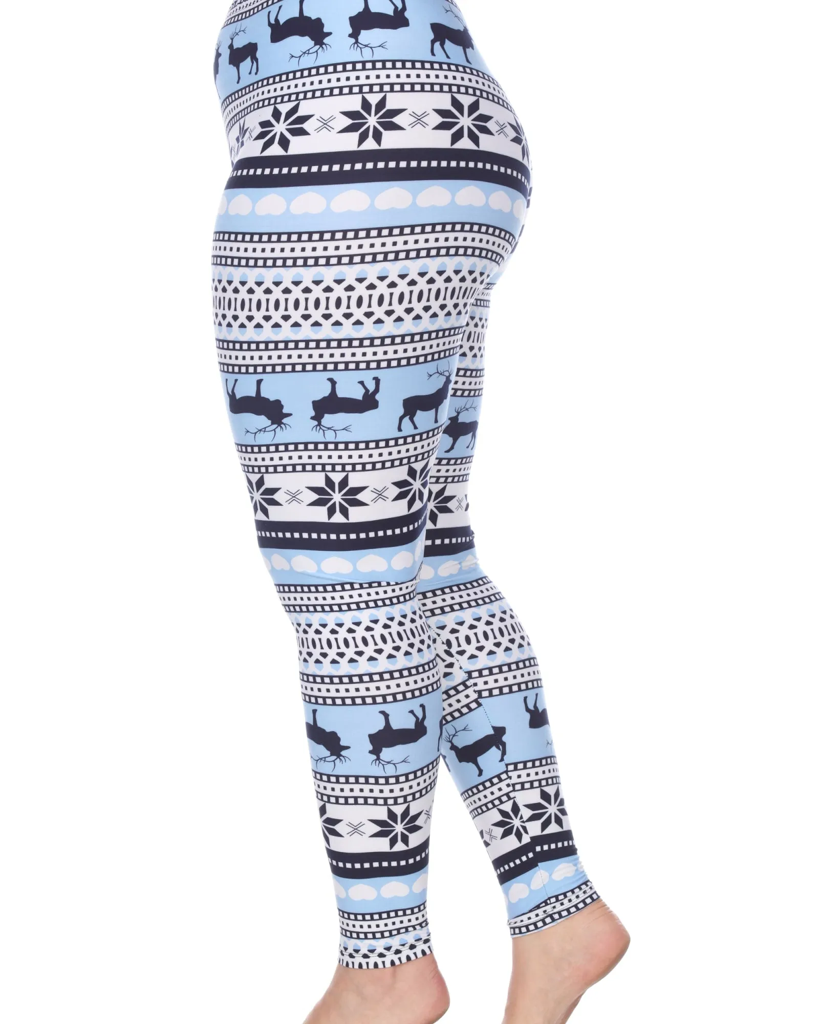 Printed Leggings | Blue White
