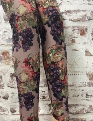 Printed Leggings "These Are Grapes"