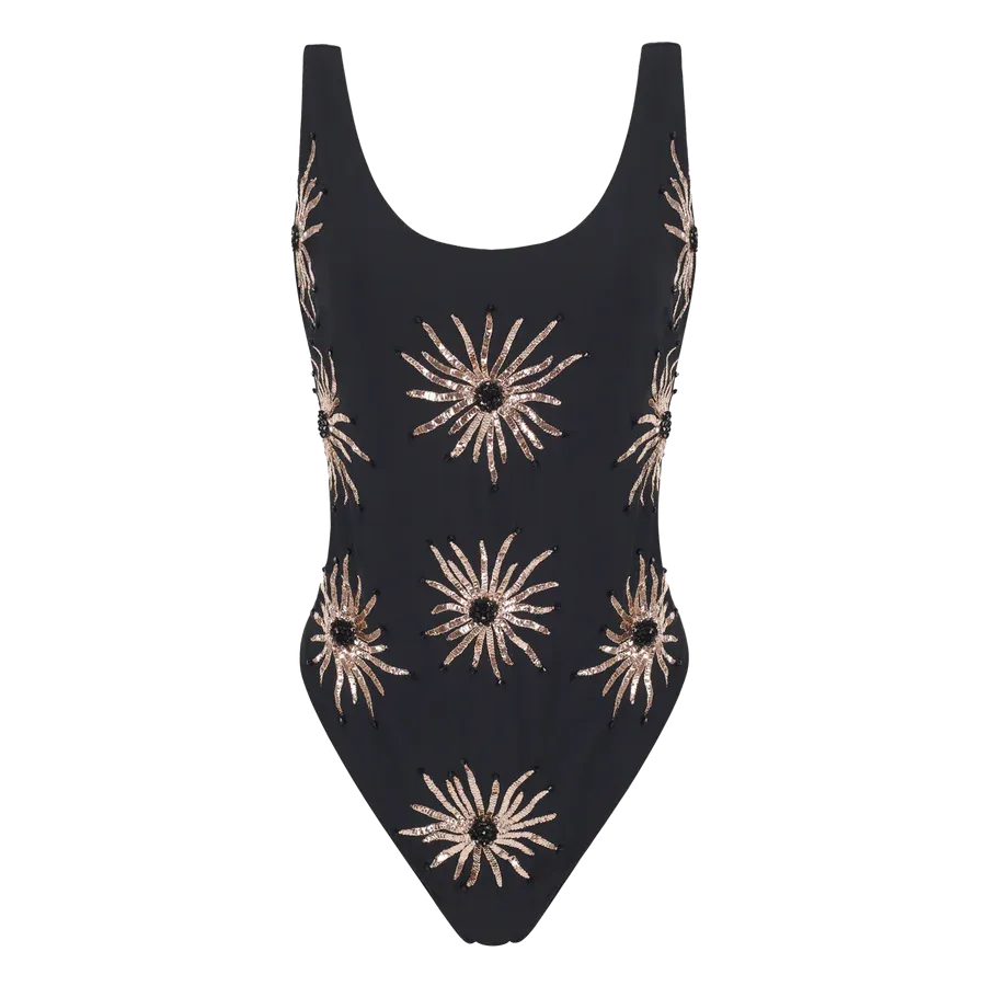 Priscilla Premium Vintage Swimsuit Black