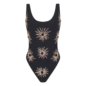 Priscilla Premium Vintage Swimsuit Black