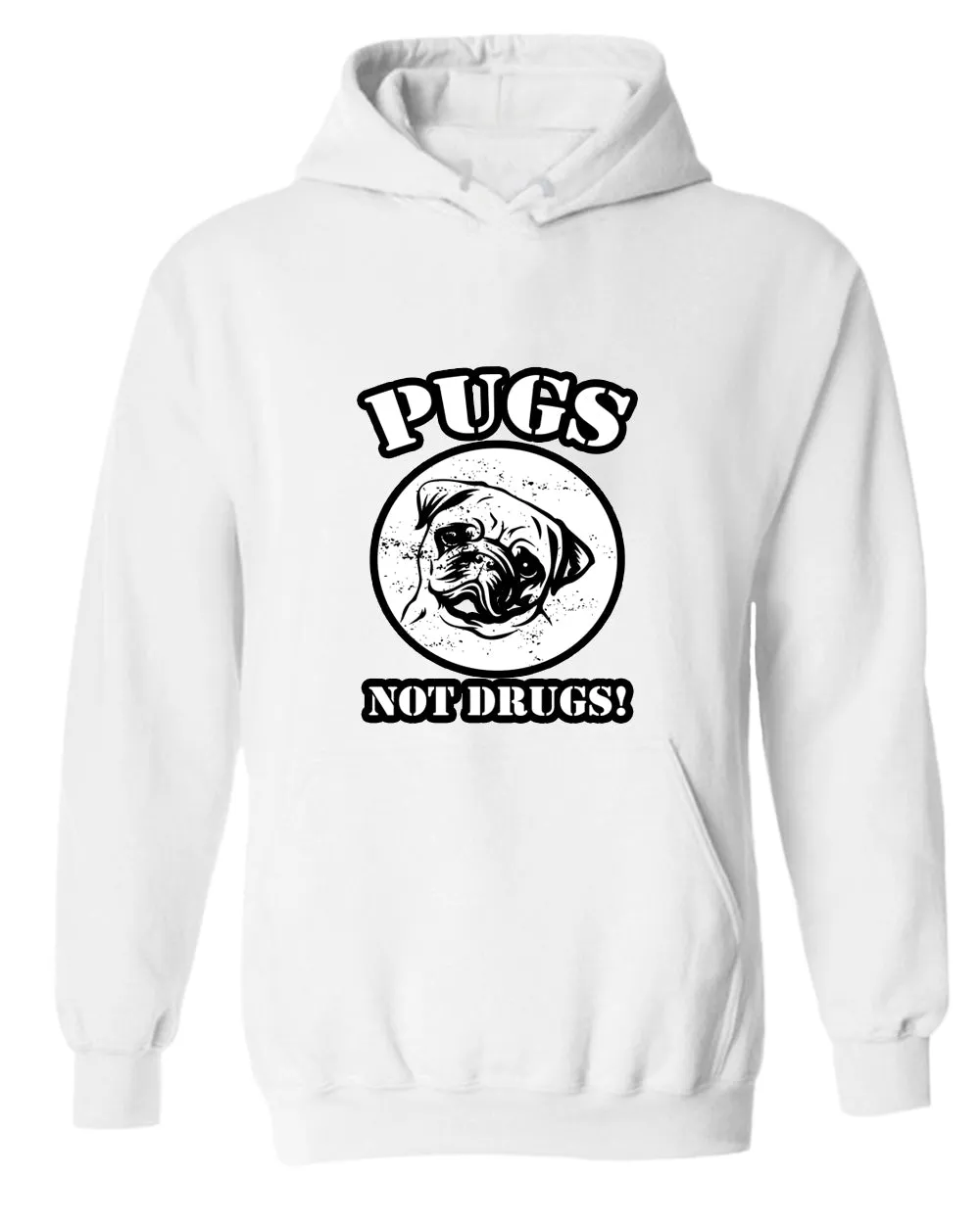 Pugs not drugs hoodie, pug lover hoodies