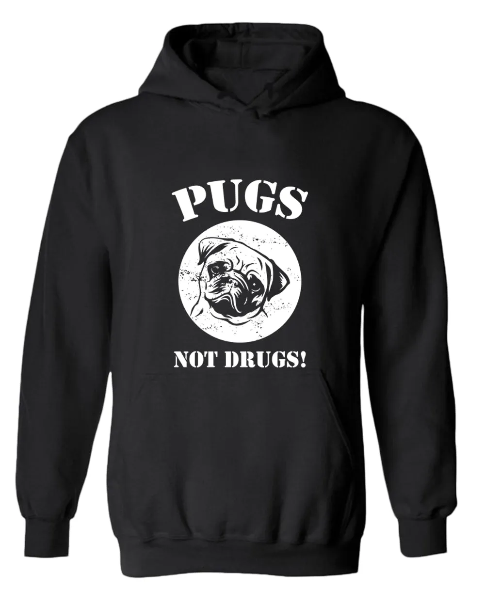 Pugs not drugs hoodie, pug lover hoodies
