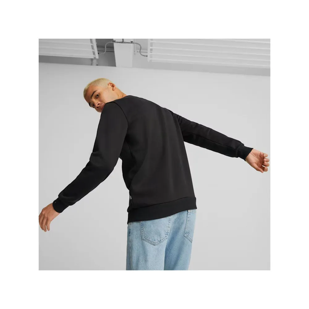 Puma Mens Essential  Two-Tone Big Logo Fleece Crew