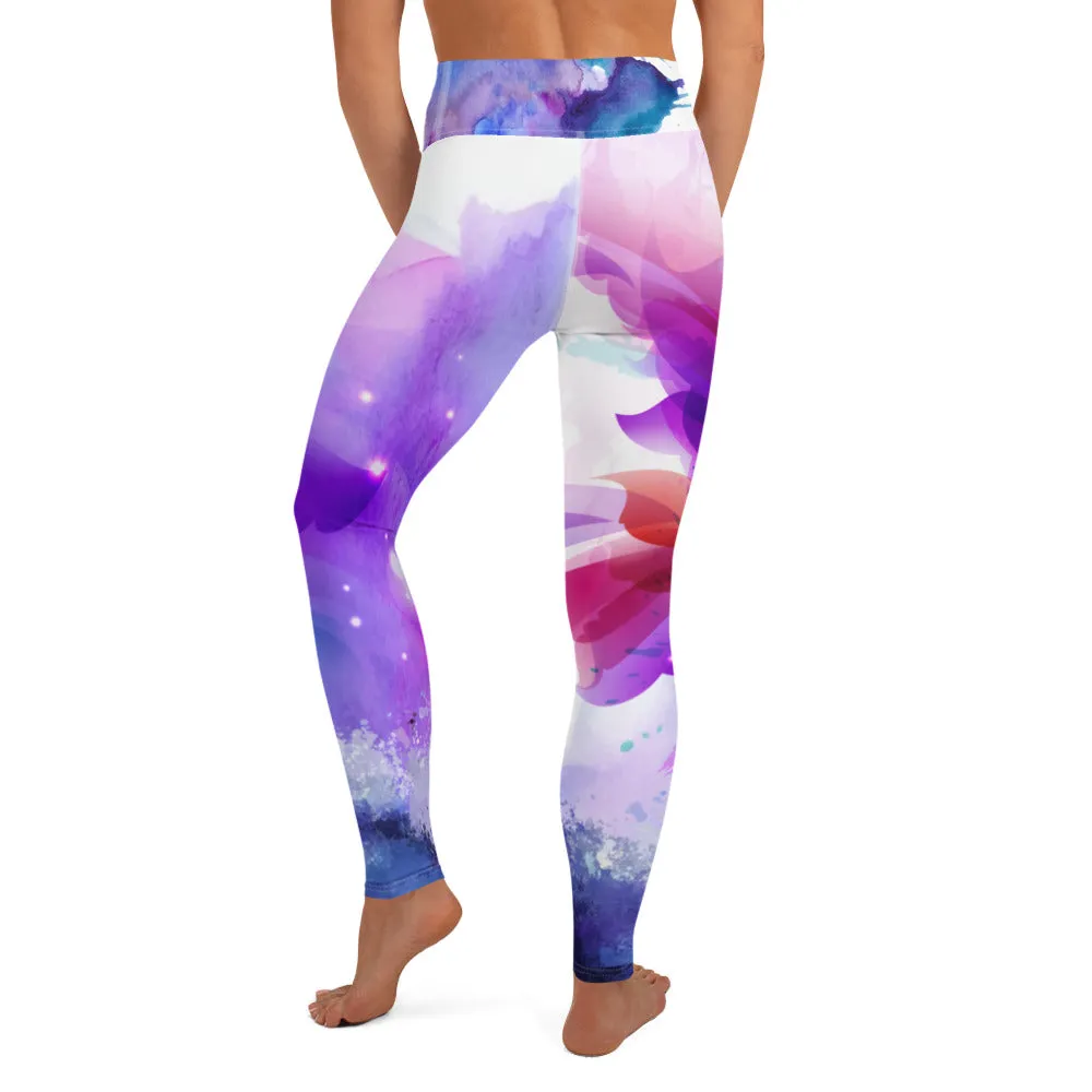 Purple Butterfly Splash - Yoga Leggings