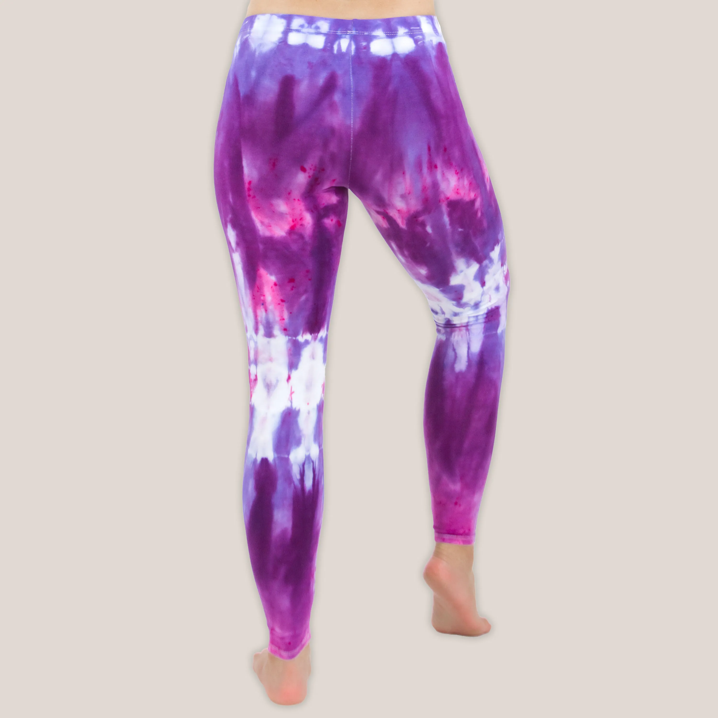 Purple Lilac Tie Dye Yoga Leggings