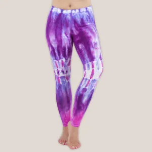 Purple Lilac Tie Dye Yoga Leggings