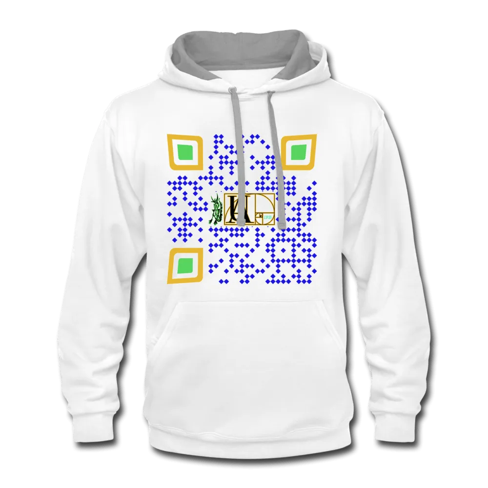 QR Code White Hoodie