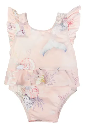 "Arista" Apricot Seashell Swimsuit