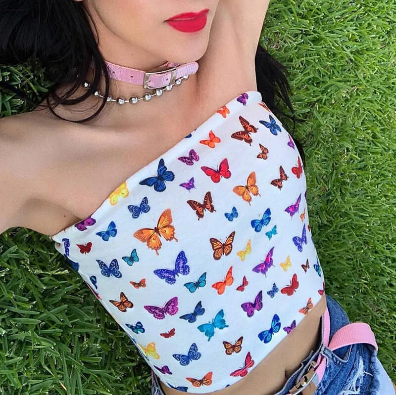 "COLORFUL BUTTERFLY" TOP K052305