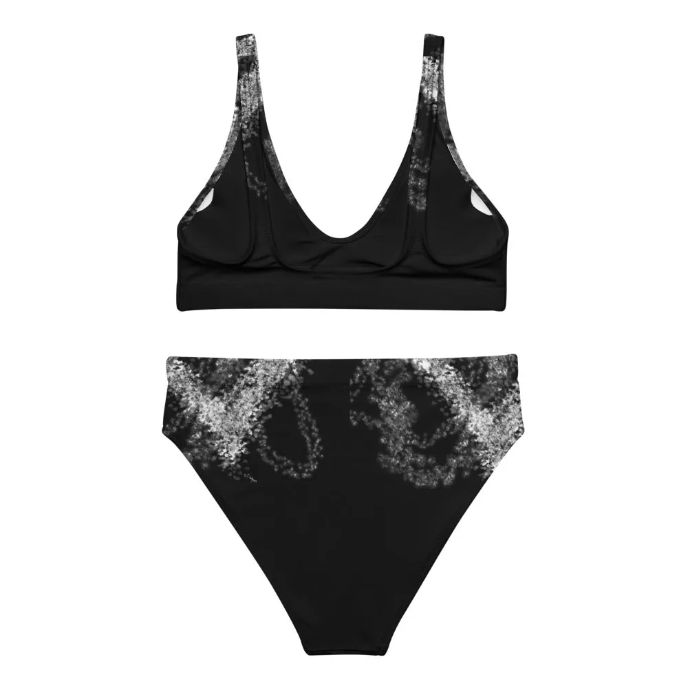 "Give love" Recycled high-waisted bikini