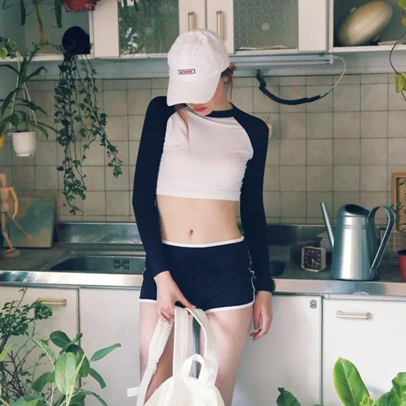 "JAPANESE LONG SLEEVE FITNESS" SWIMSUIT K042906