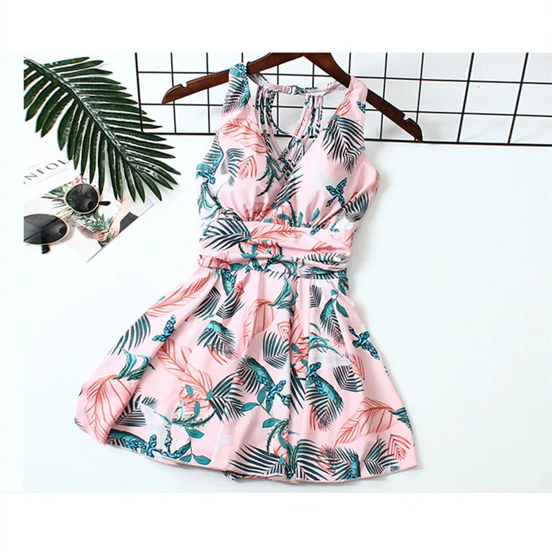 "PLANT PRINT ONE PIECE" SWIMSUIT K052005