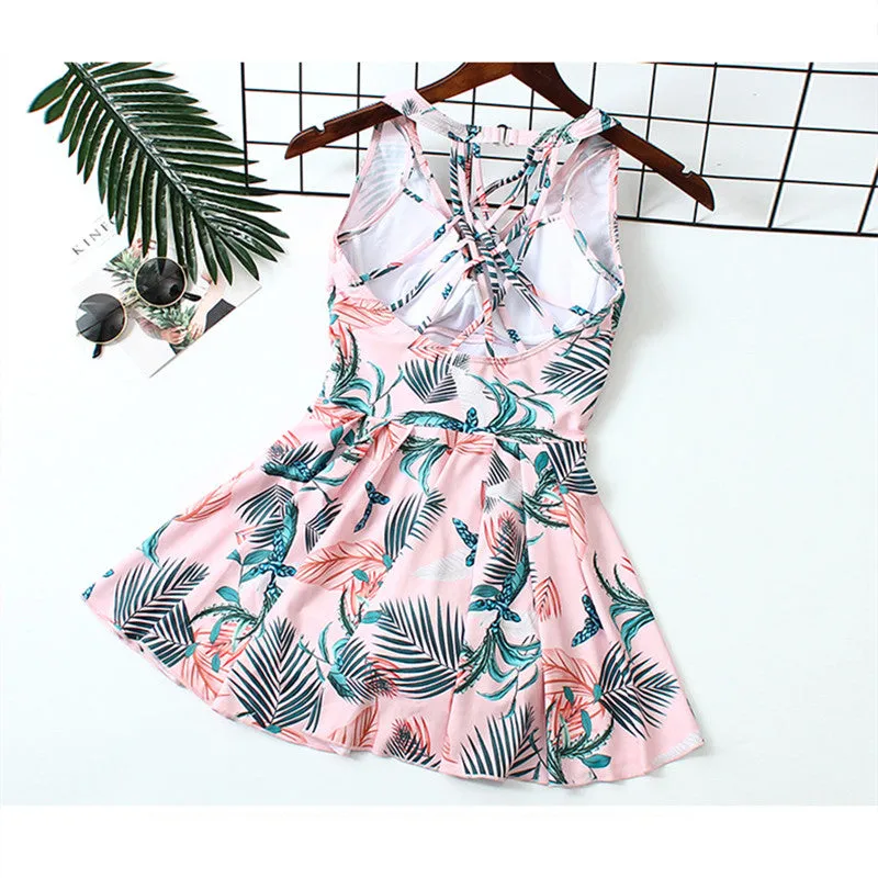 "PLANT PRINT ONE PIECE" SWIMSUIT K052005