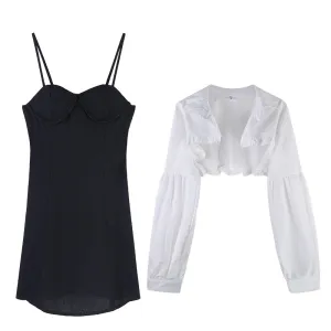 "WHITE HALF" SHIRT / DRESS N092305