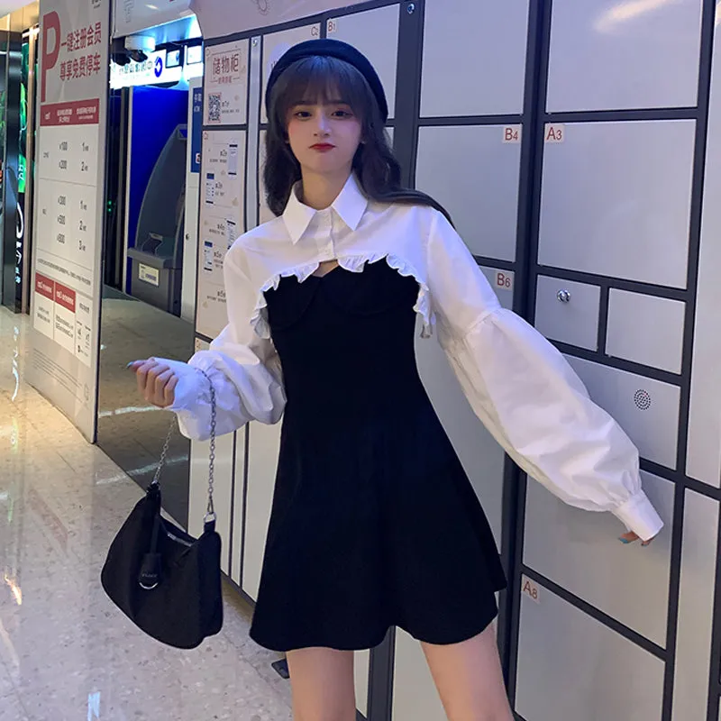 "WHITE HALF" SHIRT / DRESS N092305