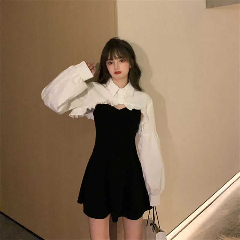 "WHITE HALF" SHIRT / DRESS N092305