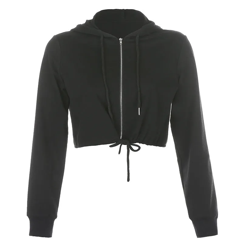 "ZIP DRAWSTRING" HOODIE N092604