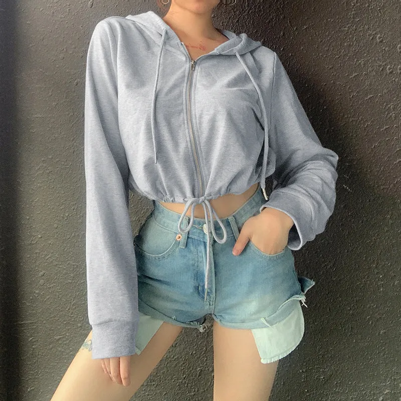"ZIP DRAWSTRING" HOODIE N092604