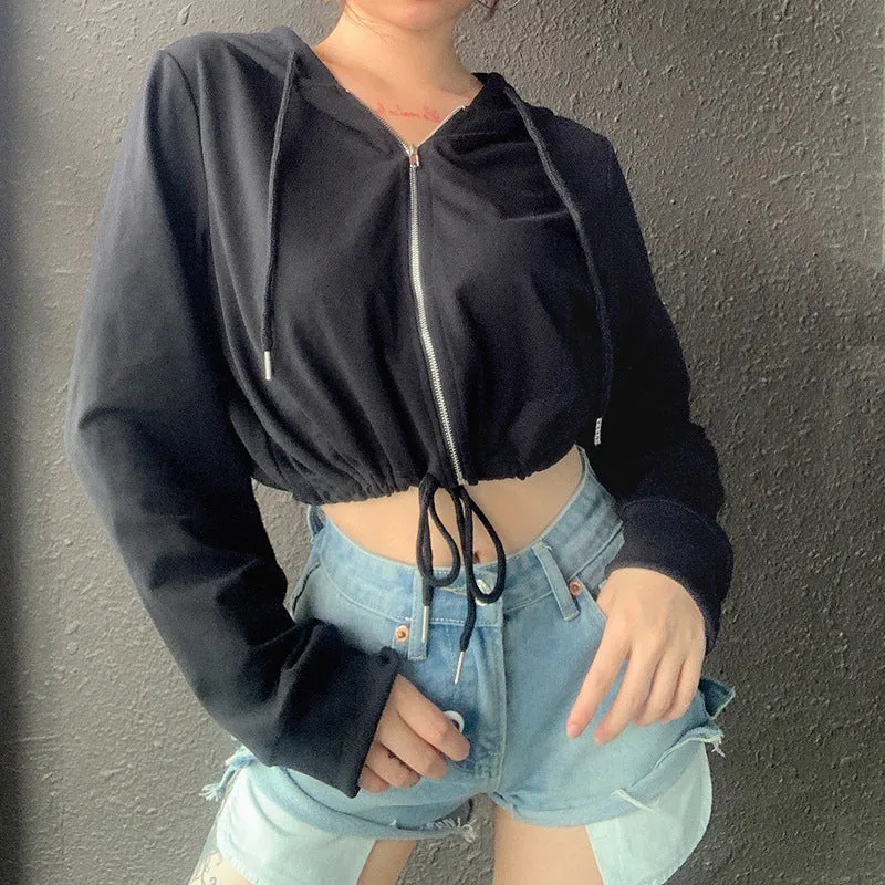 "ZIP DRAWSTRING" HOODIE N092604