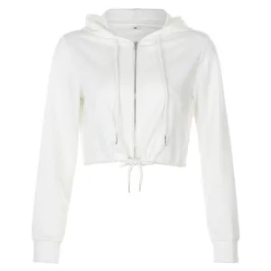 "ZIP DRAWSTRING" HOODIE N092604