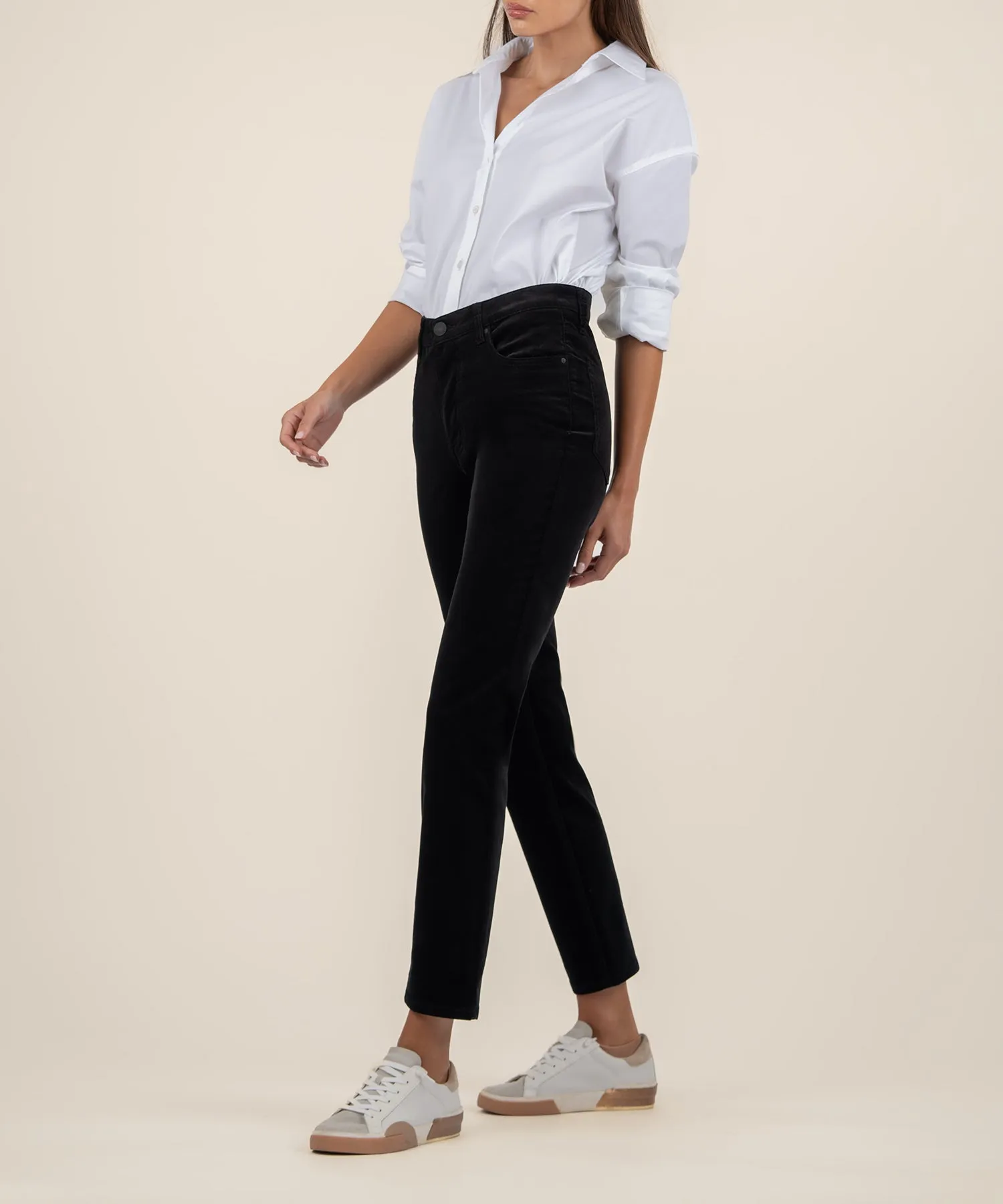 Rachael Corduroy Mom Jean, Long - FINAL SALE