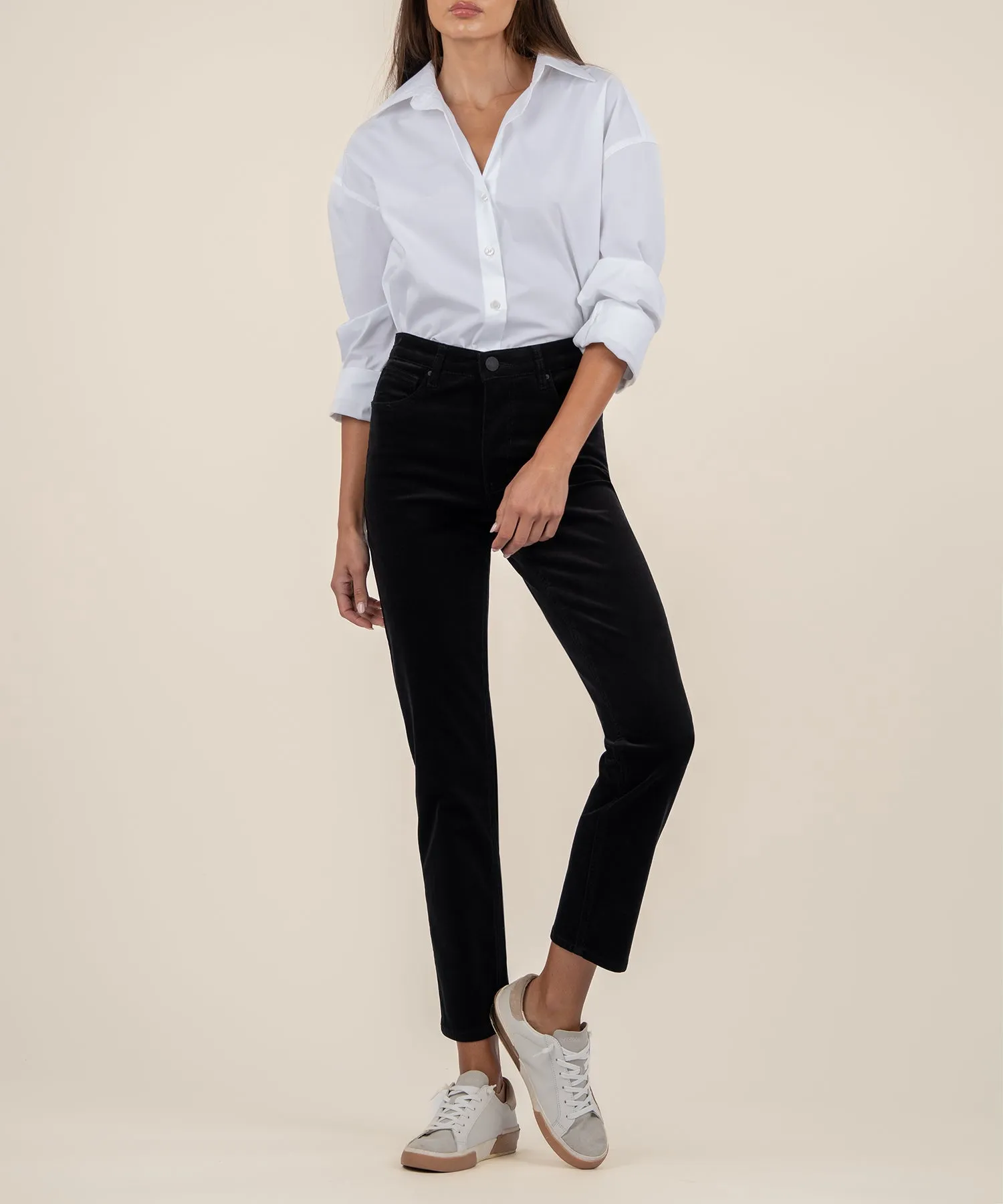 Rachael Corduroy Mom Jean, Long - FINAL SALE