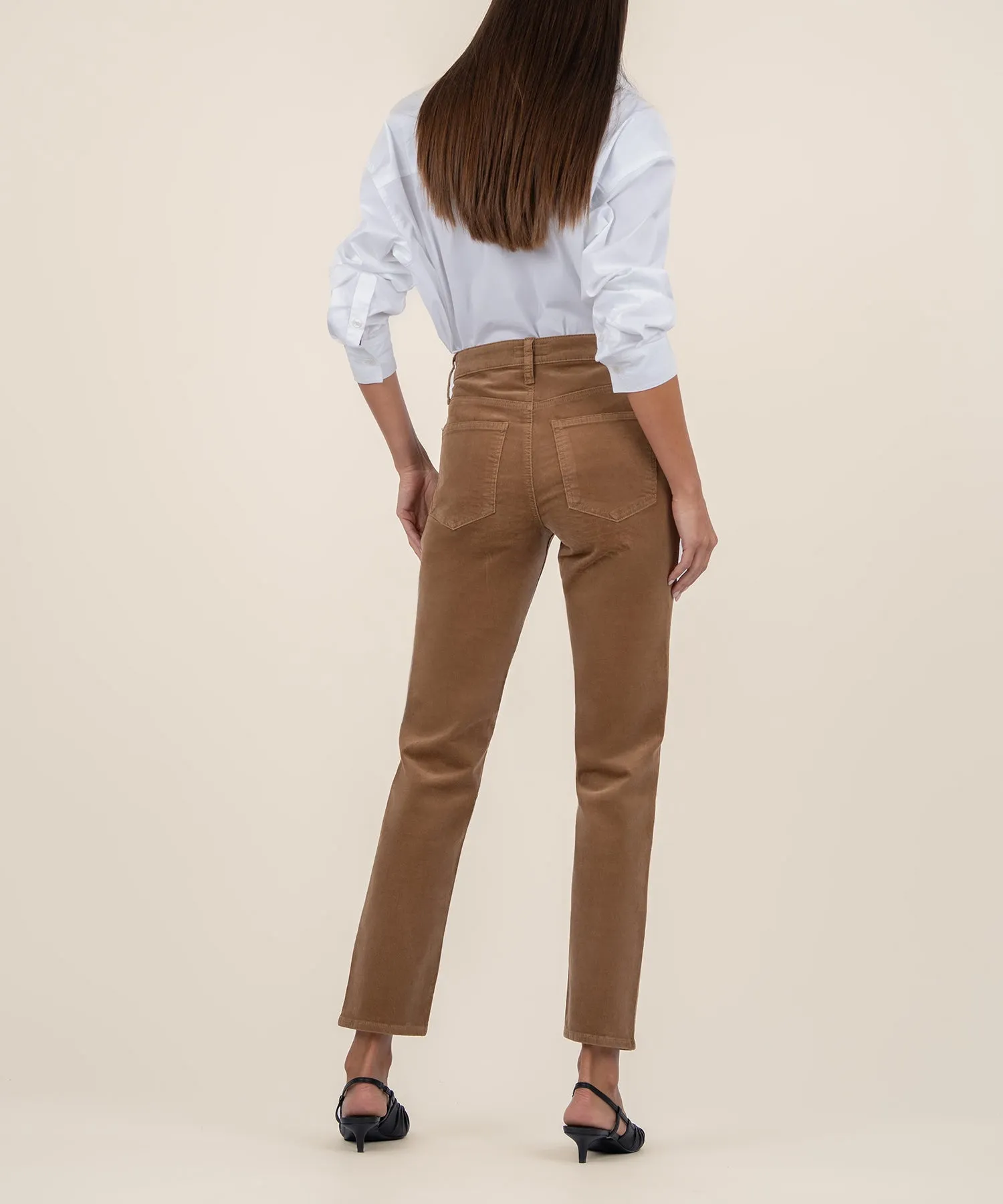 Rachael Corduroy Mom Jean, Long - FINAL SALE