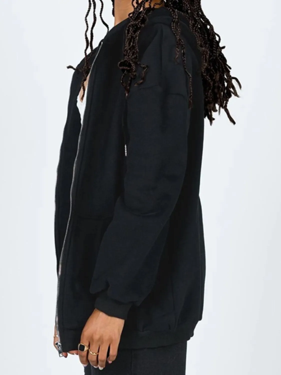 Rainey Zip-Up Drawstring Hoodie
