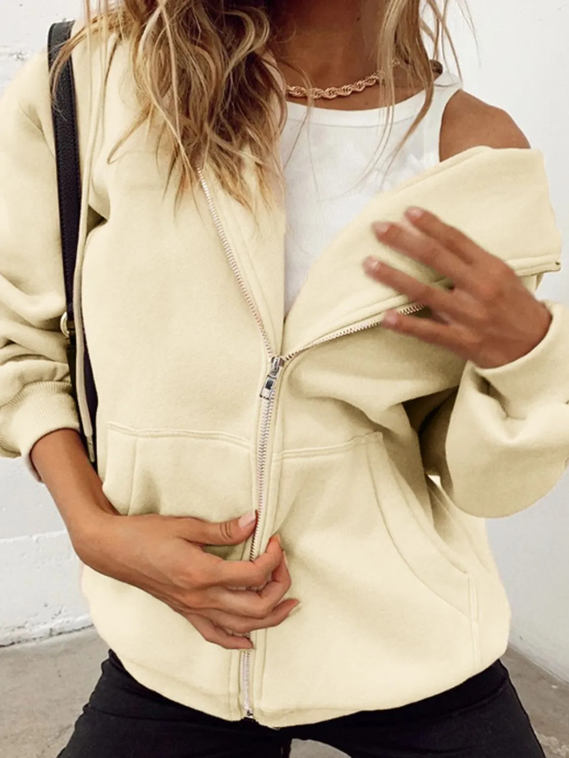Rainey Zip-Up Drawstring Hoodie