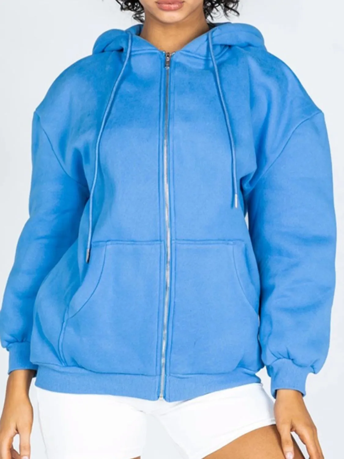 Rainey Zip-Up Drawstring Hoodie