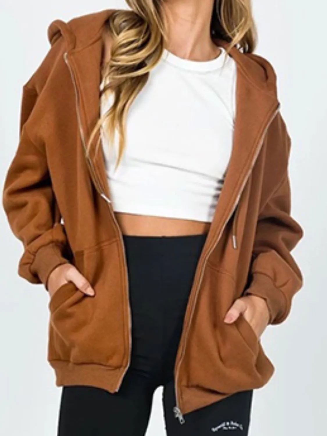 Rainey Zip-Up Drawstring Hoodie