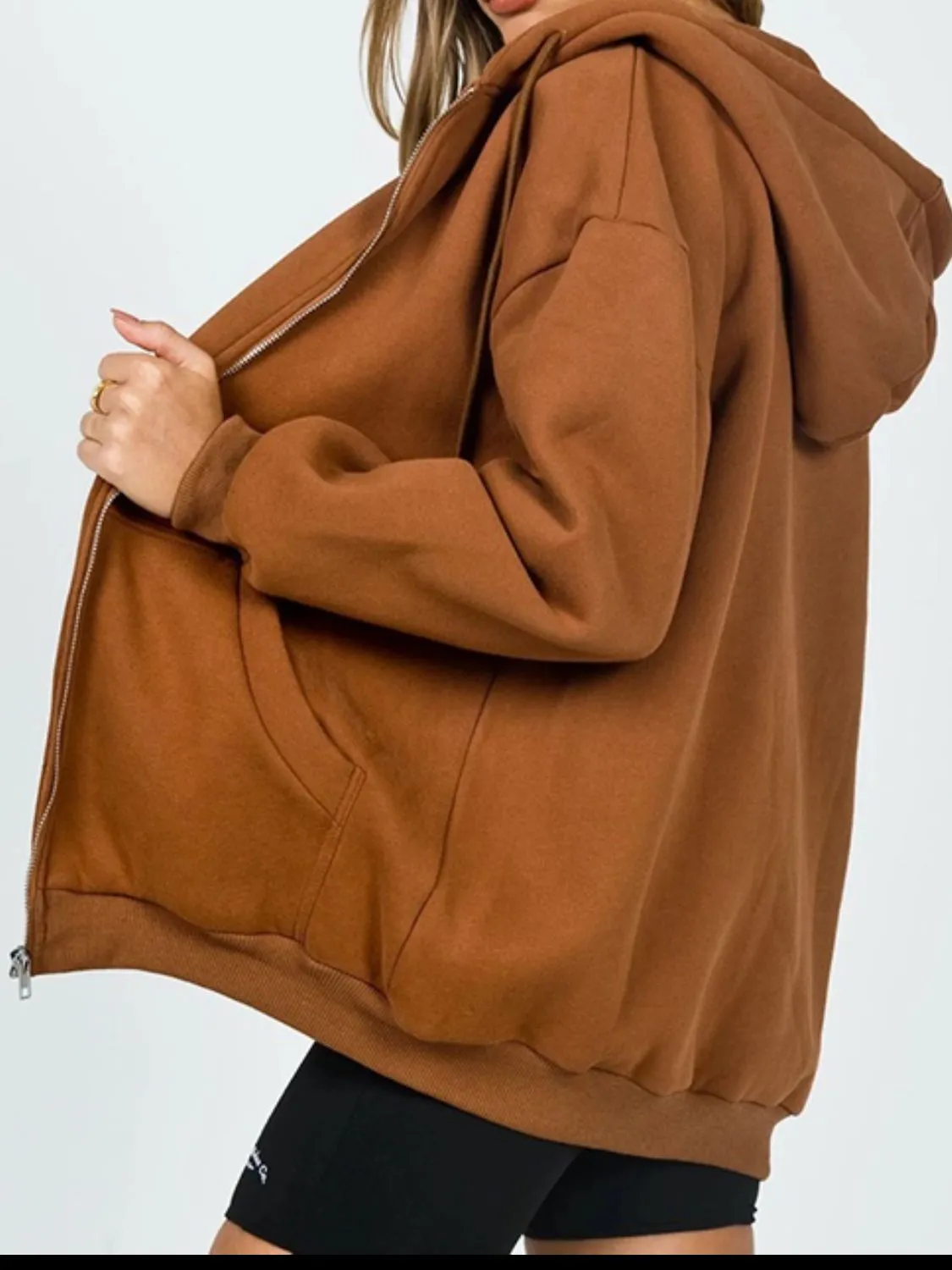 Rainey Zip-Up Drawstring Hoodie
