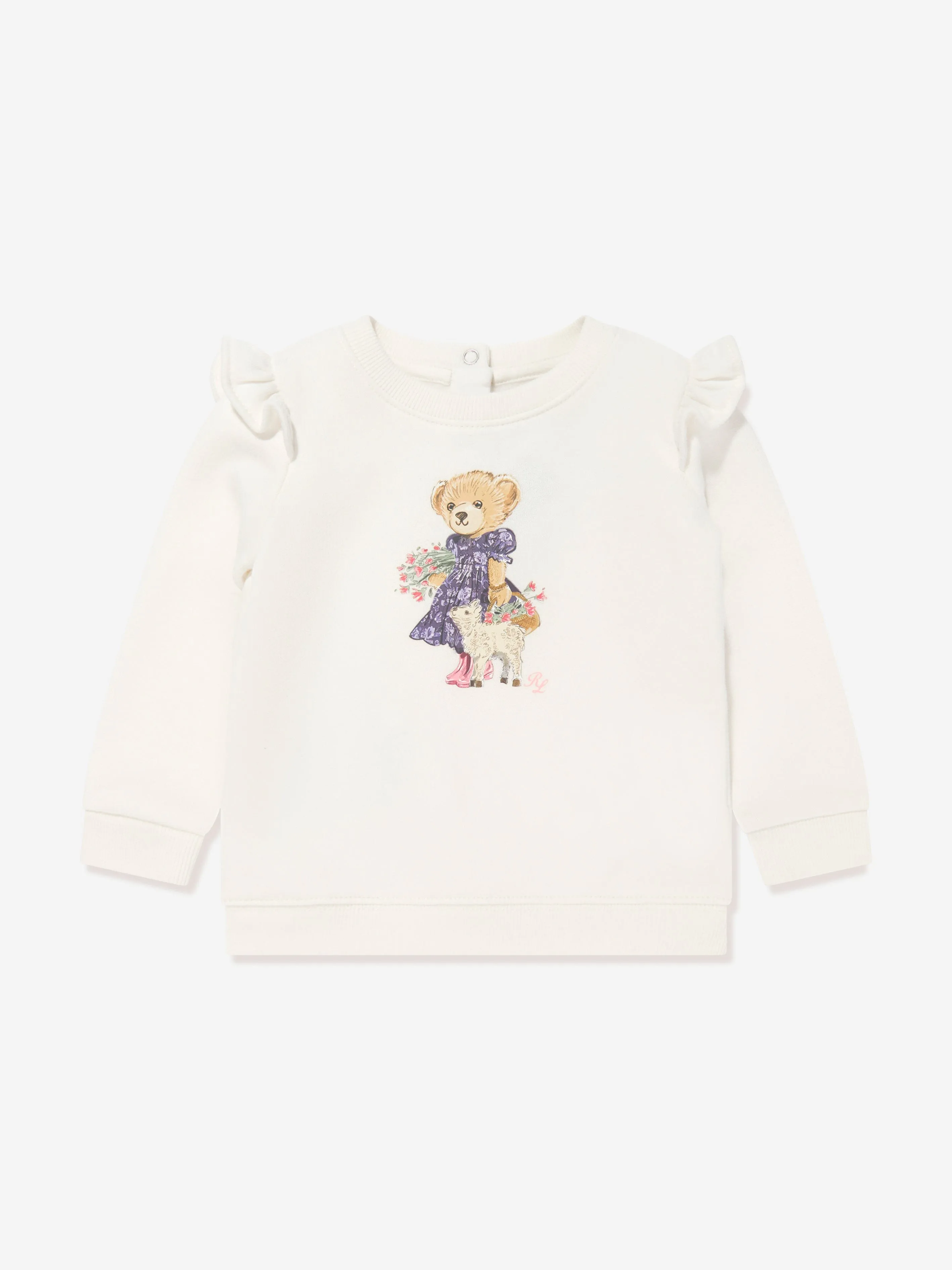 Ralph Lauren Baby Girls Bear Tracksuit in Ivory