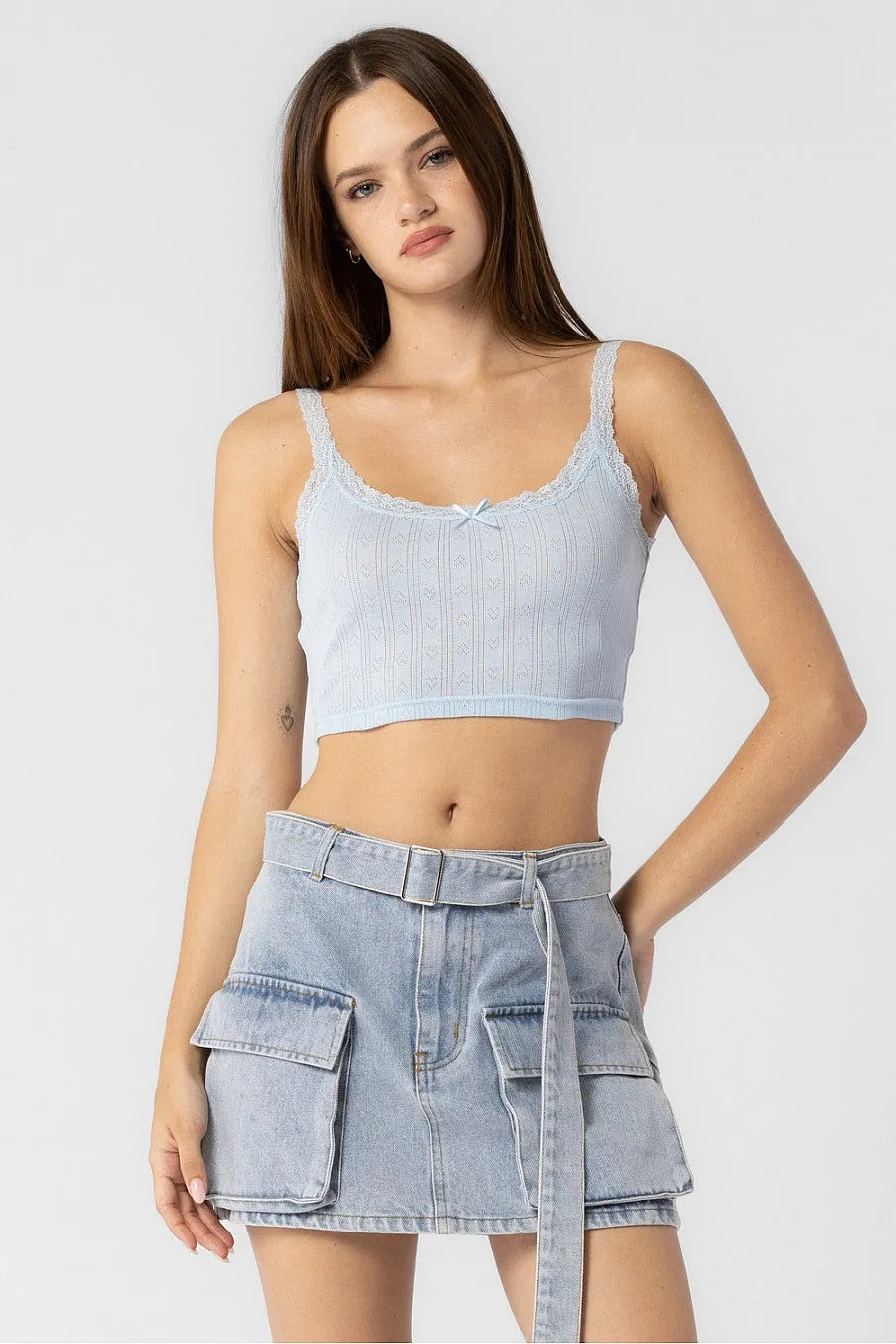 Ramona Blue Bow Tank Top