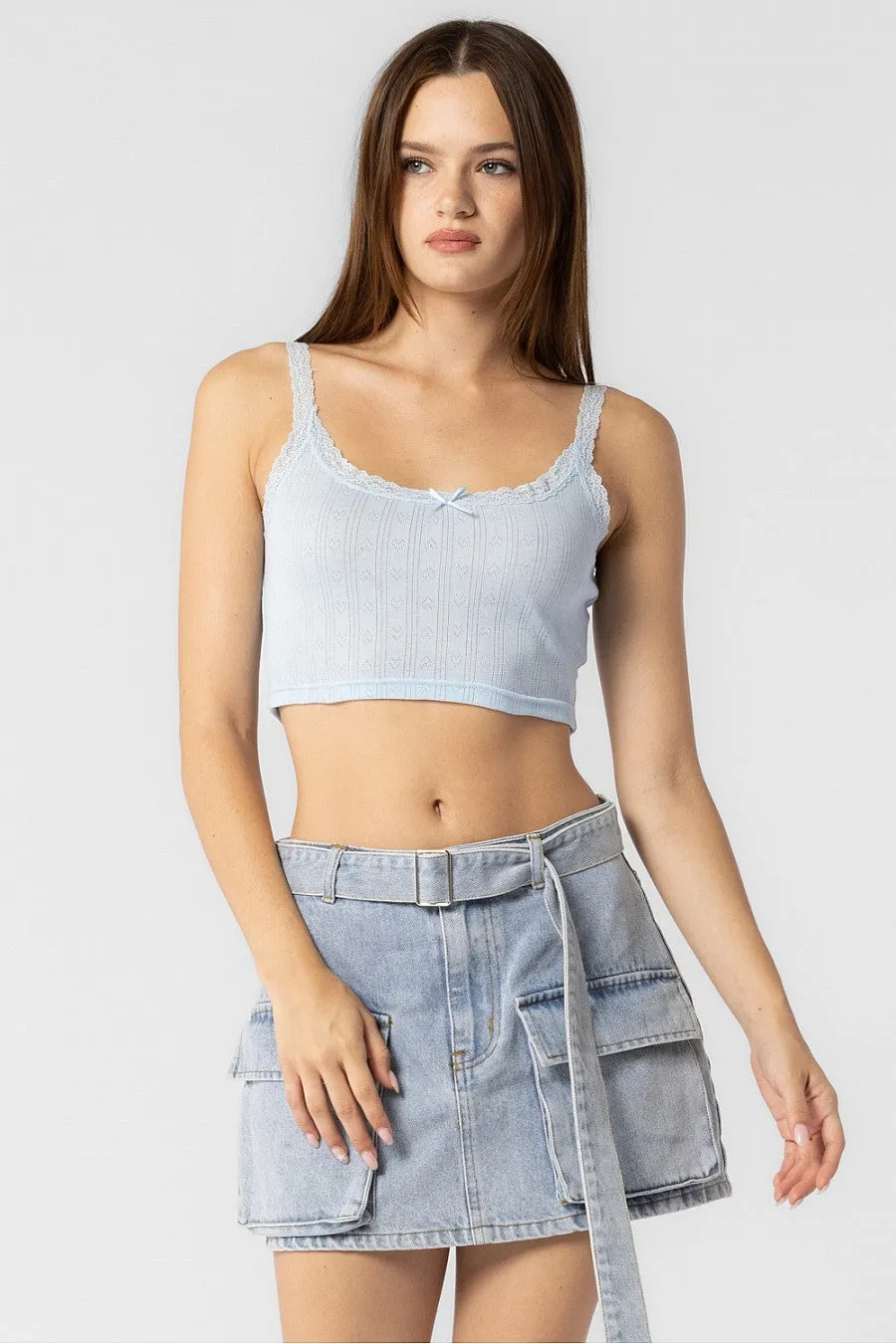 Ramona Blue Bow Tank Top