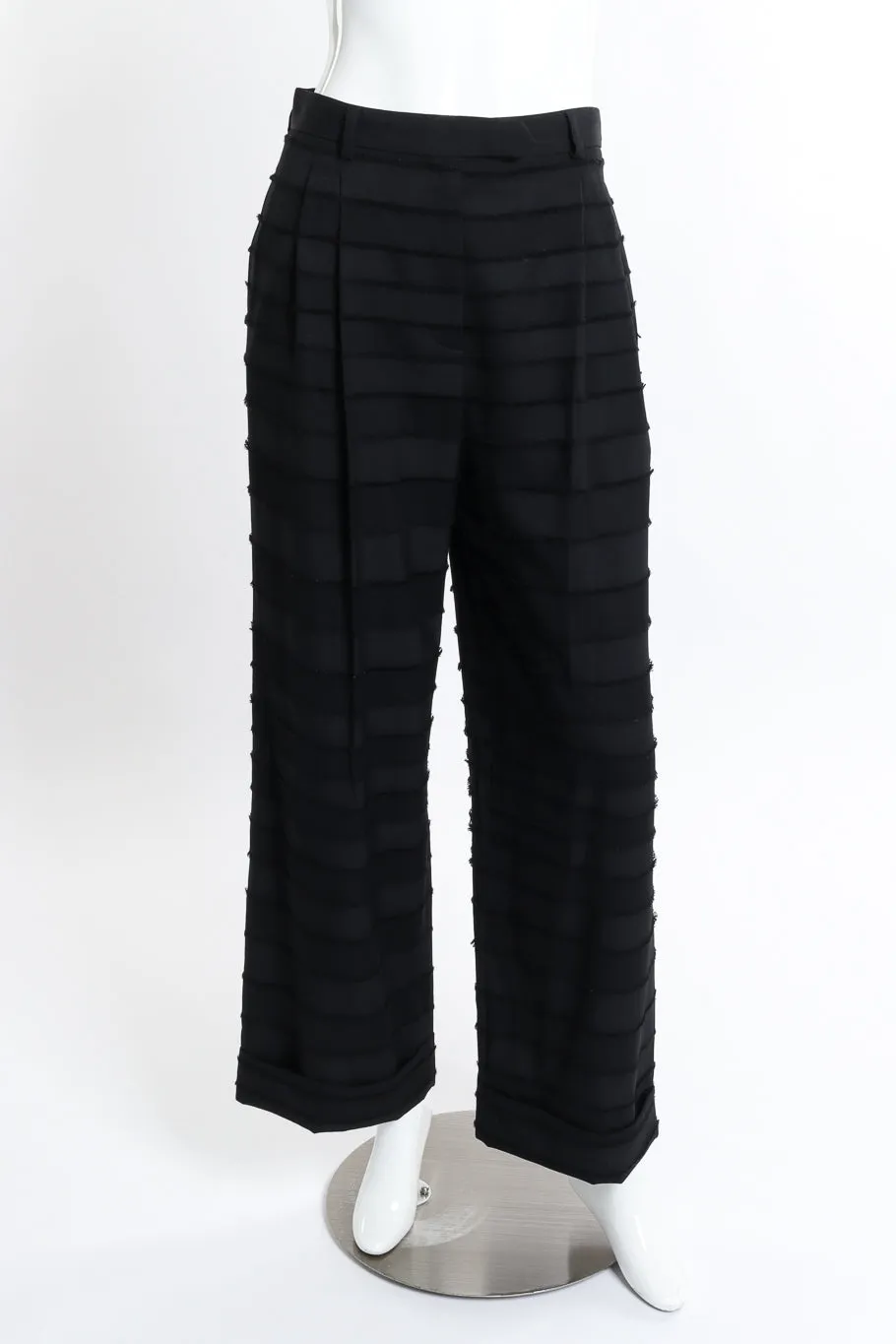 Raw Edge Stripe Pant