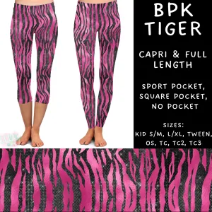 Ready to Ship - BPK Tiger Capri Length Leggings - Square Pocket TC
