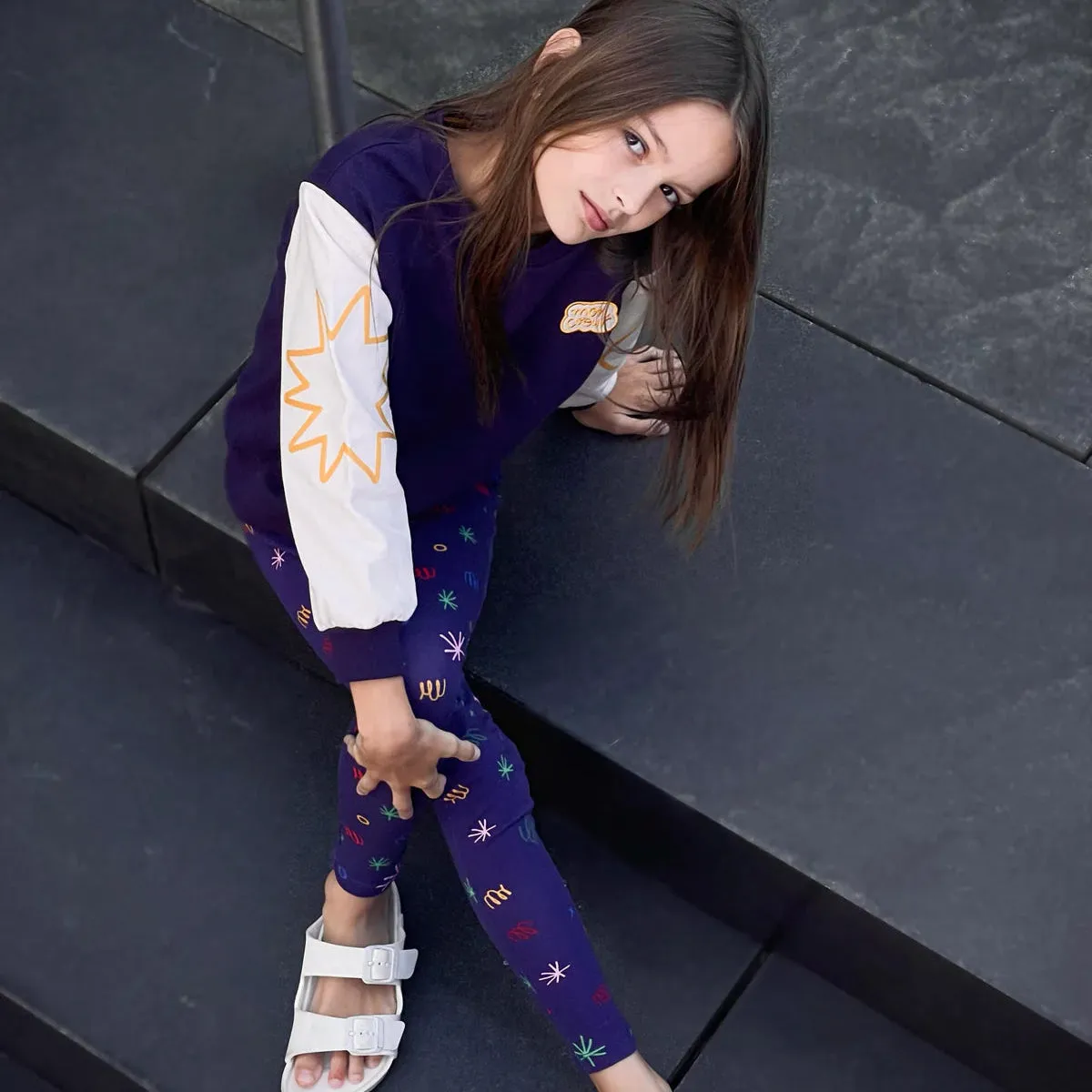 Recycled Cotton Confetti Kids Legging
