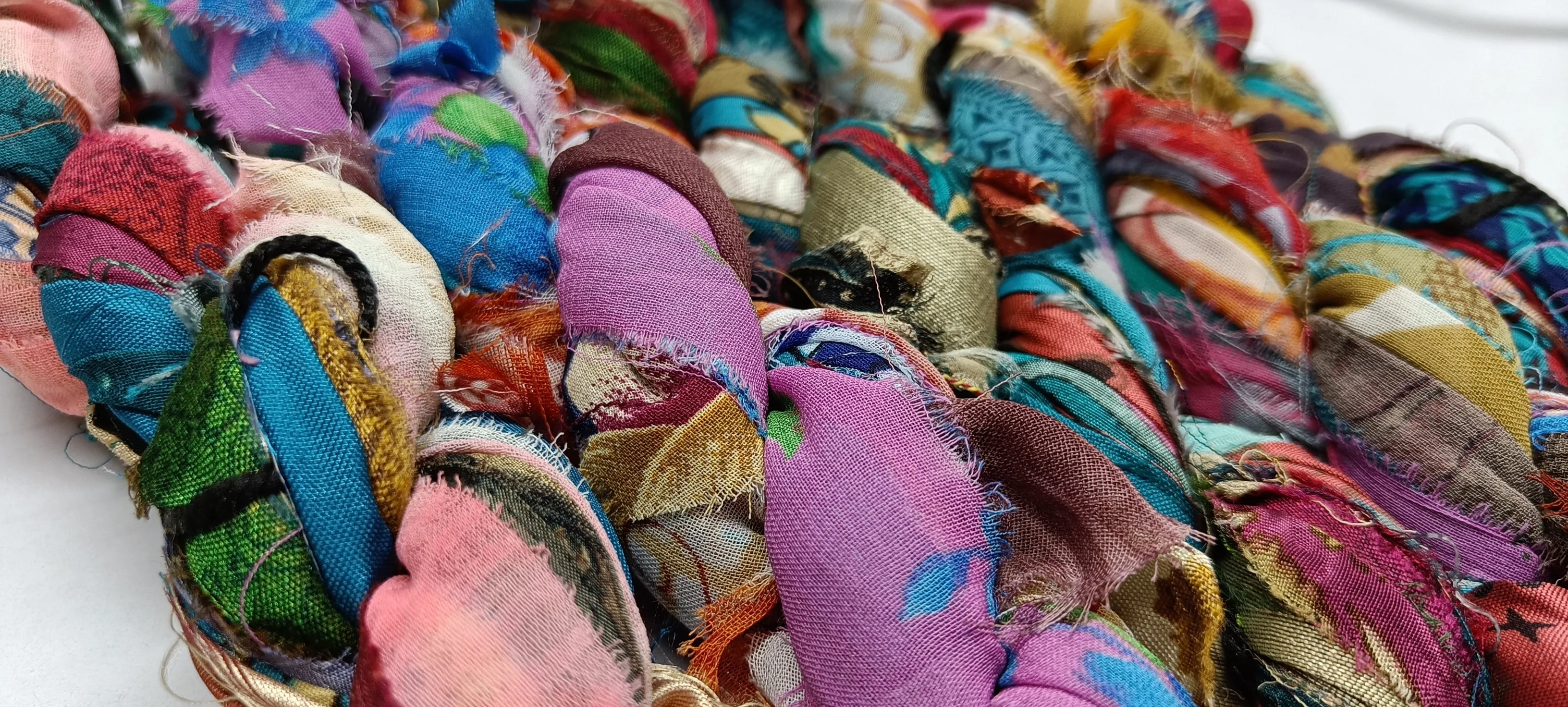 Recycled Sari Ribbon - Non Silk