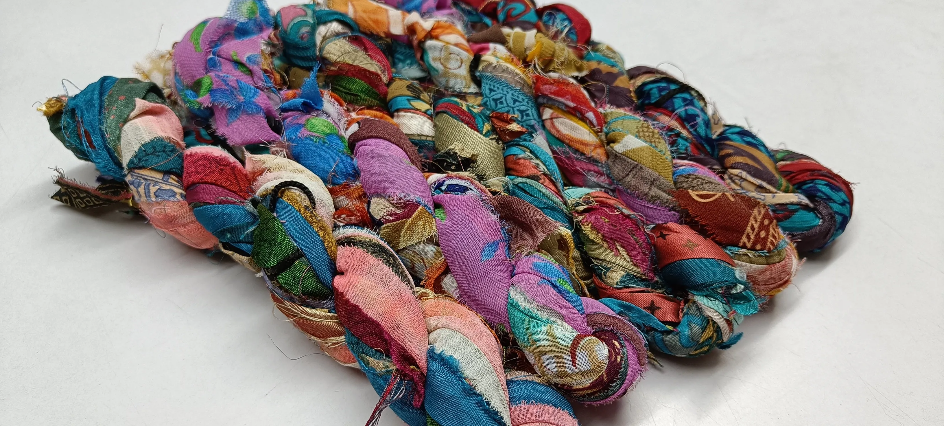 Recycled Sari Ribbon - Non Silk