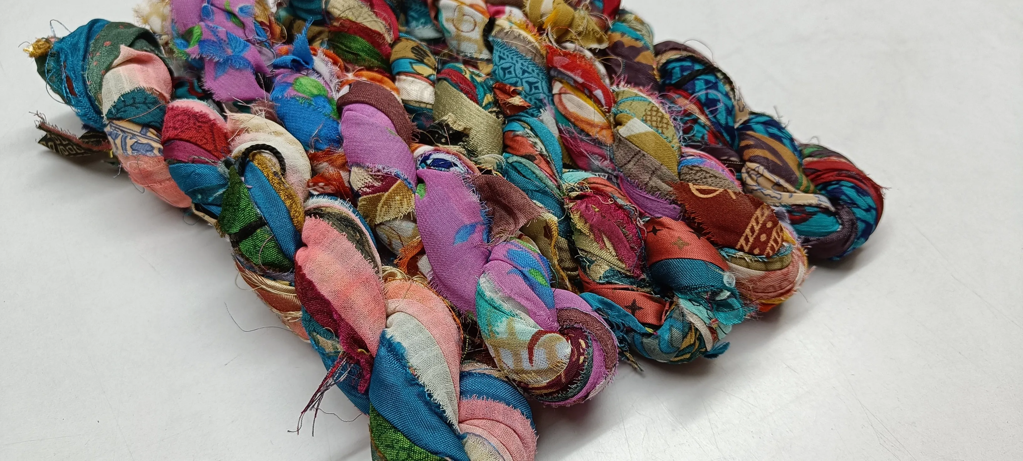 Recycled Sari Ribbon - Non Silk