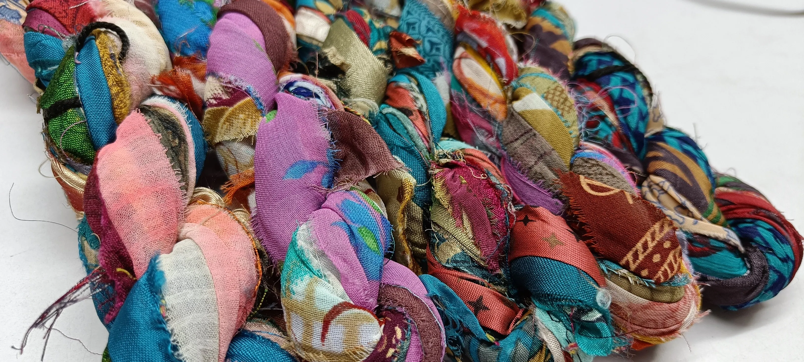 Recycled Sari Ribbon - Non Silk